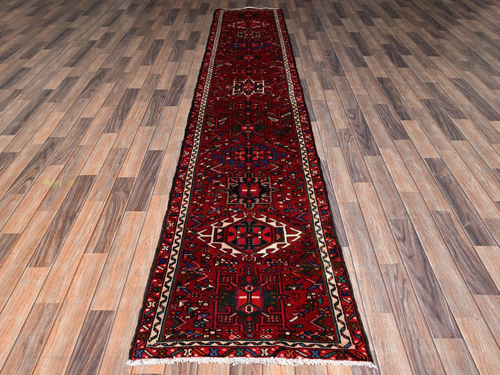 2'4" x 12'5" New Hand Knotted Red Wool Runner Oriental Rug - MOA1022580