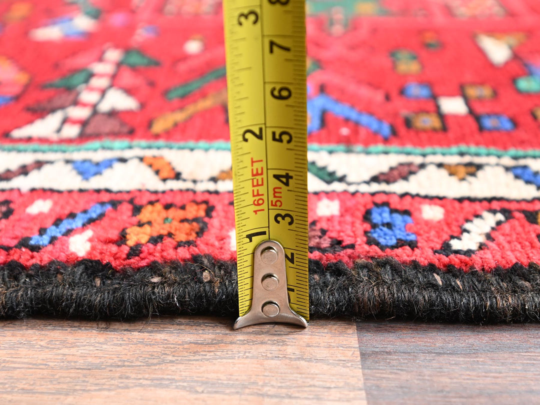 2'4" x 12'5" New Hand Knotted Red Wool Runner Oriental Rug - MOA1022580