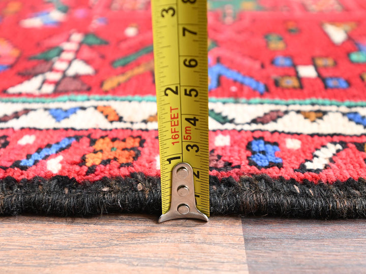 2'4" x 12'5" New Hand Knotted Red Wool Runner Oriental Rug - MOA1022580