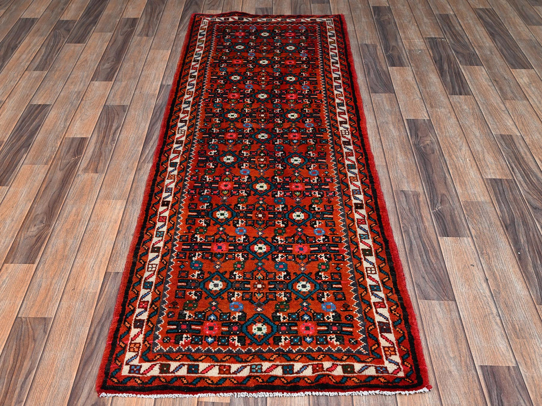 2'5" x 6'5" New Hand Knotted Red Wool Runner Oriental Rug - MOA1022586