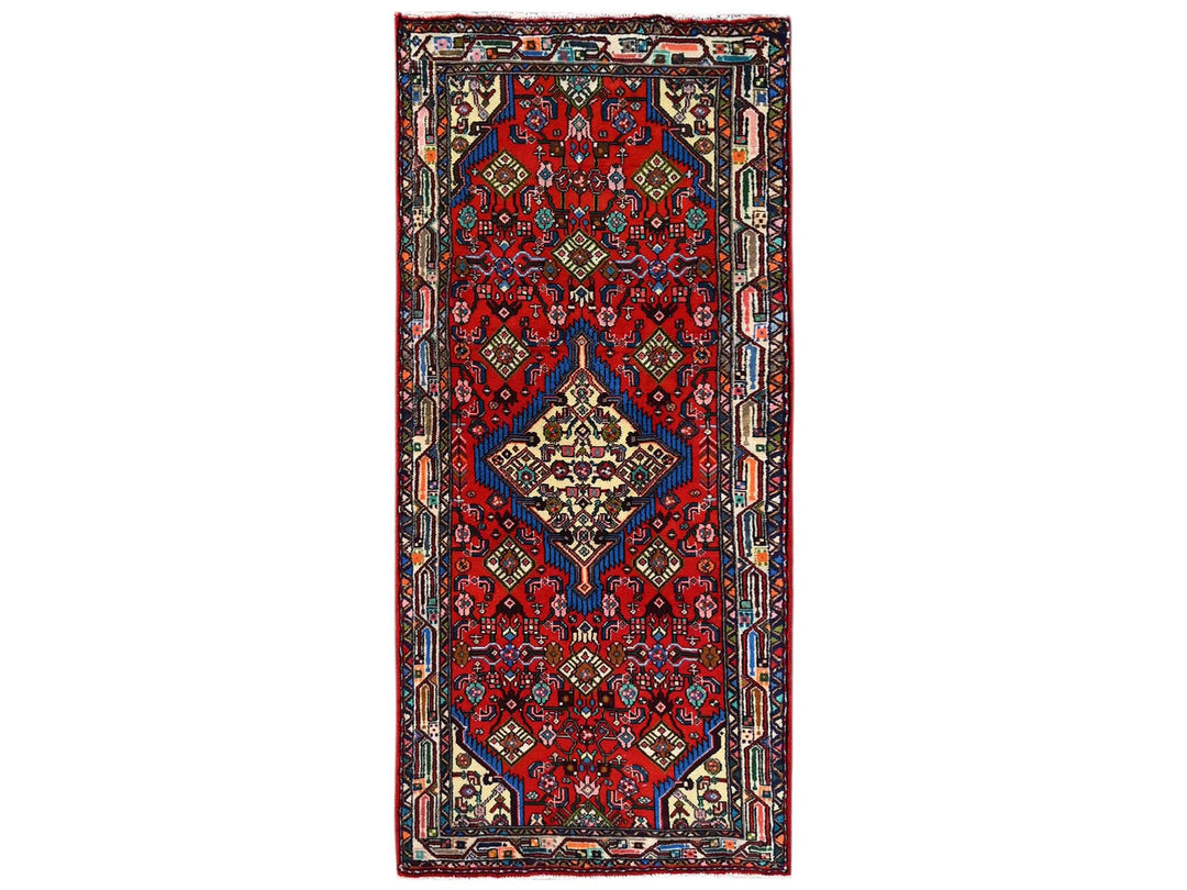 2'8" x 5'11" New Hand Knotted Red Wool Runner Oriental Rug - MOA1022587