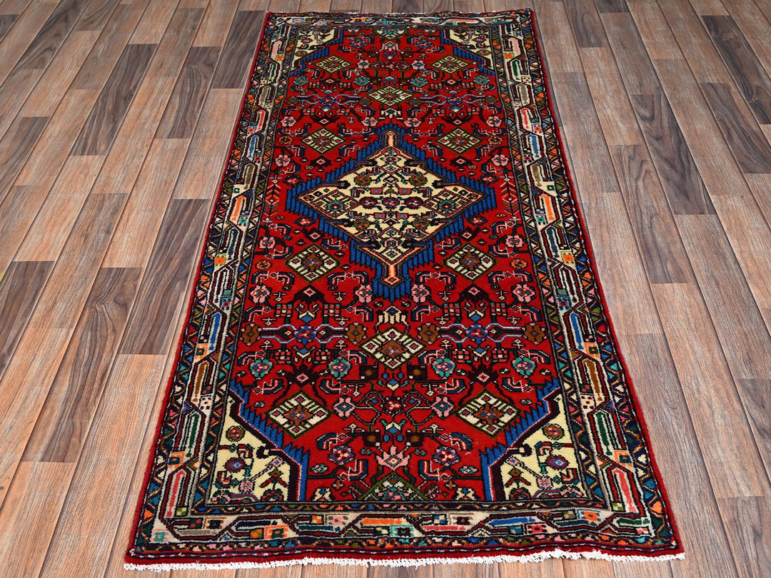 2'8" x 5'11" New Hand Knotted Red Wool Runner Oriental Rug - MOA1022587