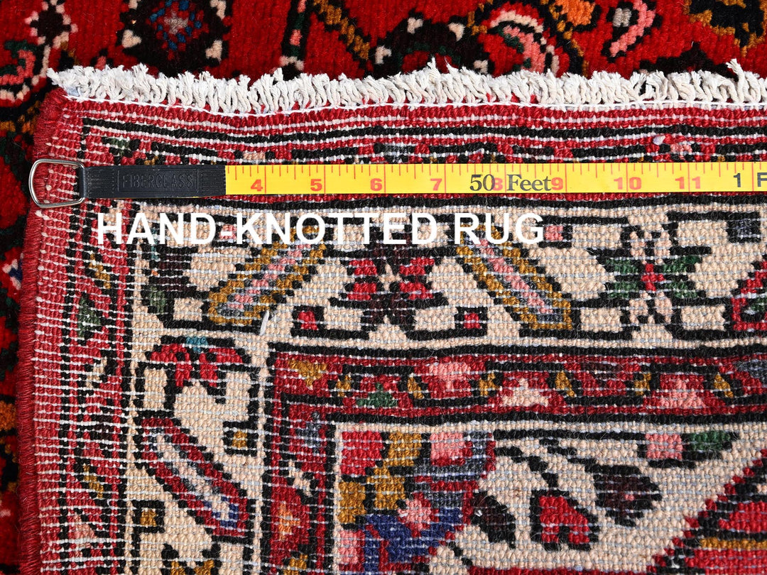2'10" x 9'9" New Hand Knotted Red Wool Runner Oriental Rug - MOA1022588