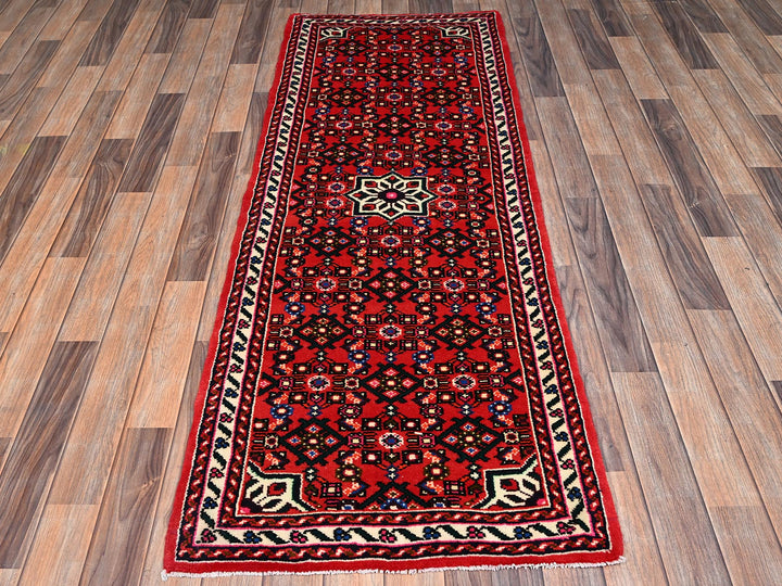 2'5" x 6'4" New Hand Knotted Red Wool Runner Oriental Rug - MOA1022589