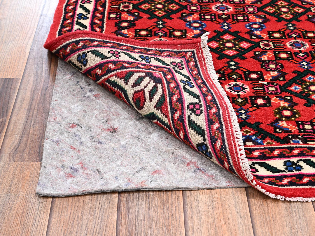 2'5" x 6'4" New Hand Knotted Red Wool Runner Oriental Rug - MOA1022589