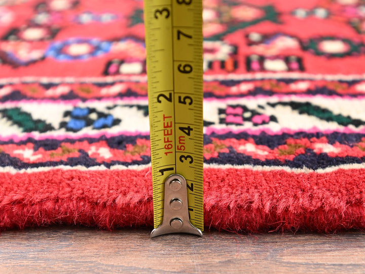 2'5" x 6'4" New Hand Knotted Red Wool Runner Oriental Rug - MOA1022589