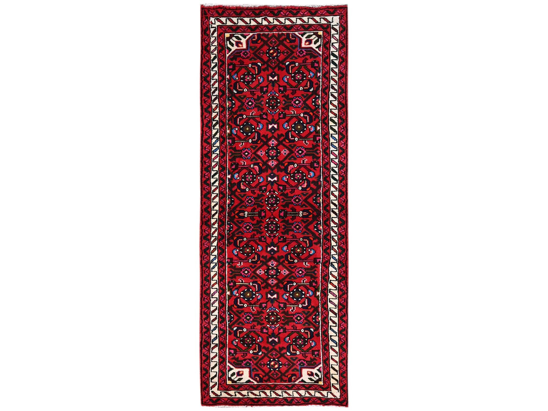 2'3" x 6'5" New Hand Knotted Red Wool Runner Oriental Rug - MOA1022591
