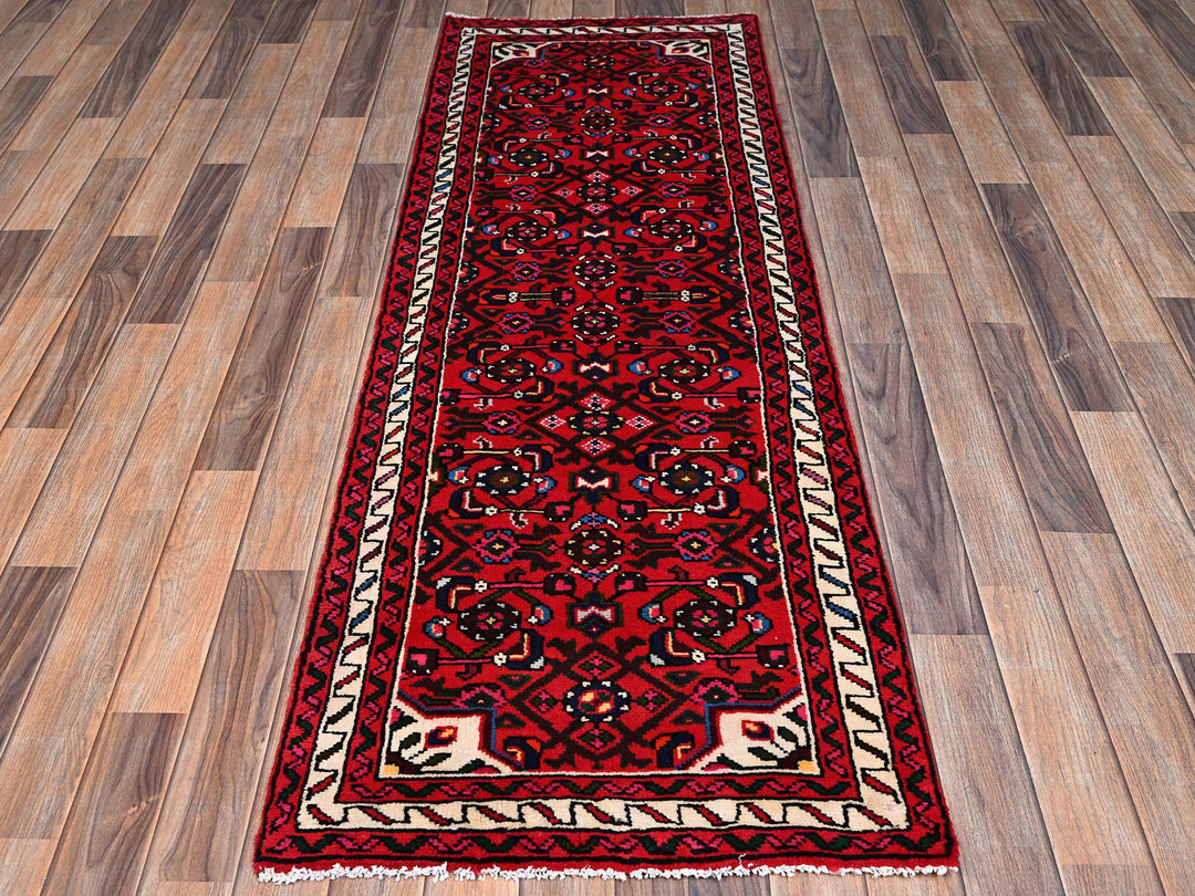 2'3" x 6'5" New Hand Knotted Red Wool Runner Oriental Rug - MOA1022591