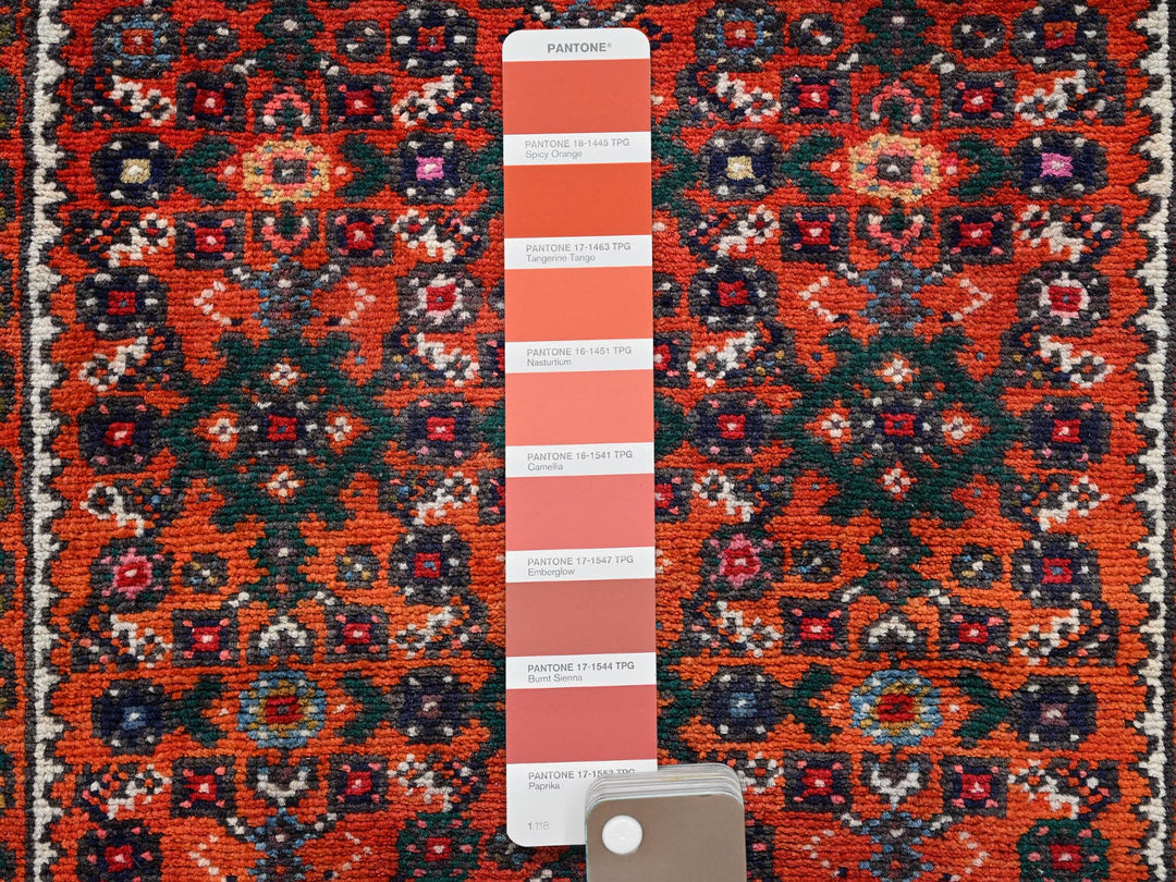 2'6" x 9'4" New Hand Knotted Orange Wool Runner Oriental Rug - MOA1022594