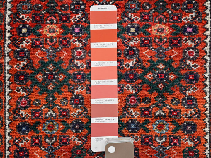 2'6" x 9'4" New Hand Knotted Orange Wool Runner Oriental Rug - MOA1022594