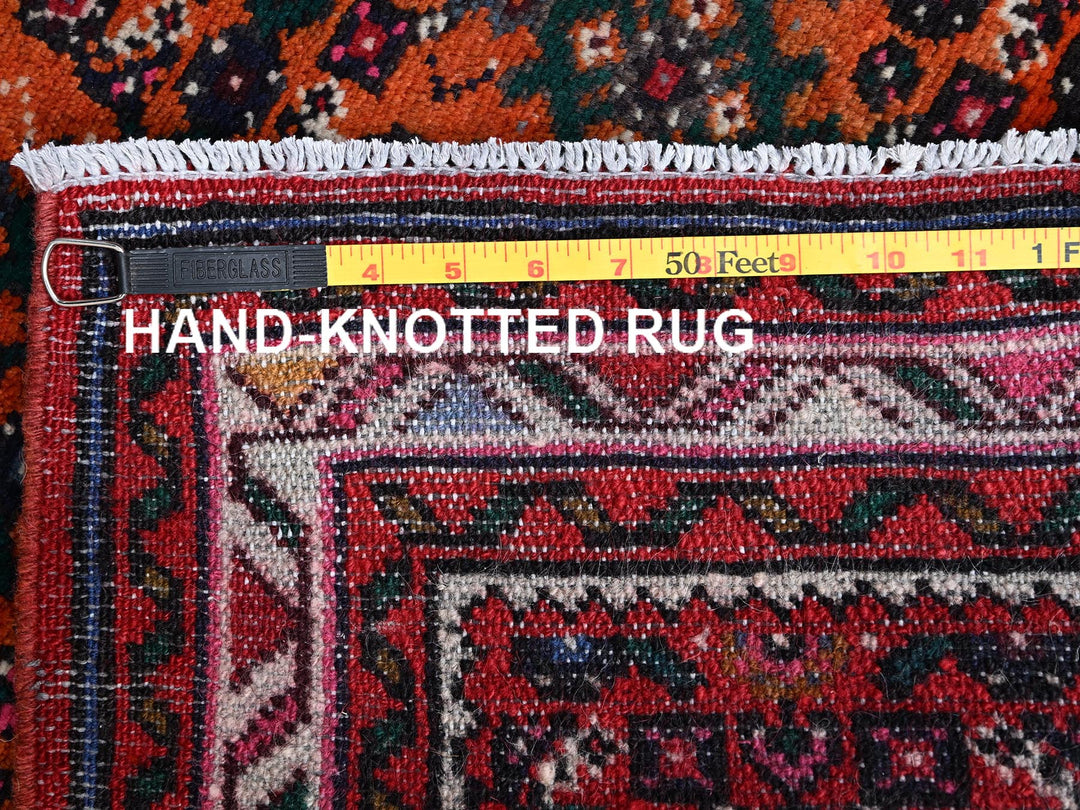 2'6" x 9'4" New Hand Knotted Orange Wool Runner Oriental Rug - MOA1022594