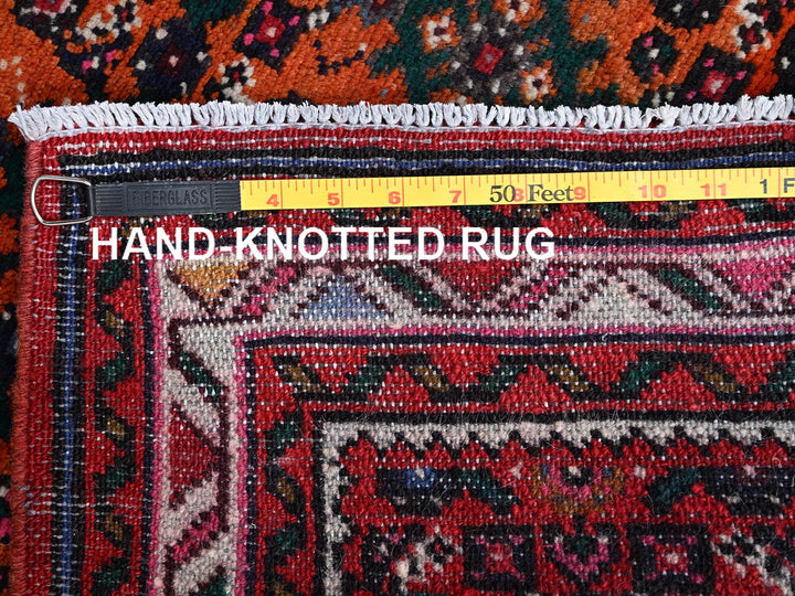 2'6" x 9'4" New Hand Knotted Orange Wool Runner Oriental Rug - MOA1022594