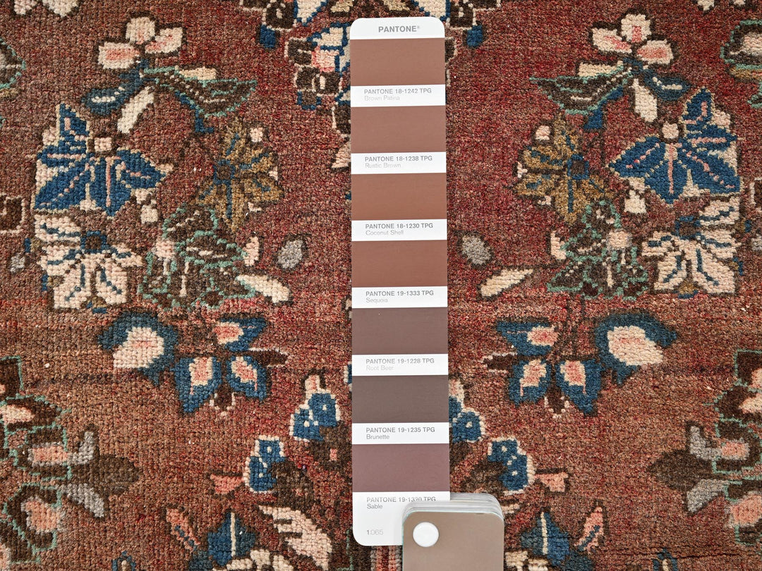 2'7" x 5'11" Vintage Hand Knotted Brown Wool Runner Oriental Rug - MOA1022601