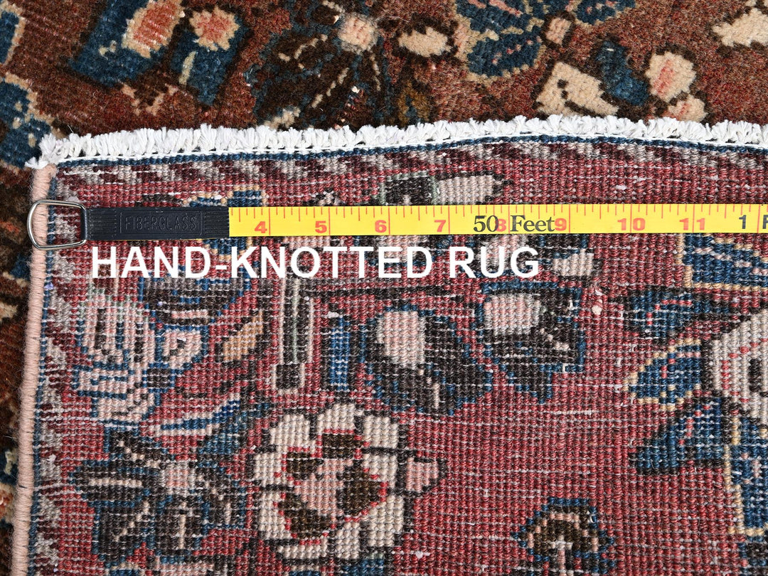 2'7" x 5'11" Vintage Hand Knotted Brown Wool Runner Oriental Rug - MOA1022601