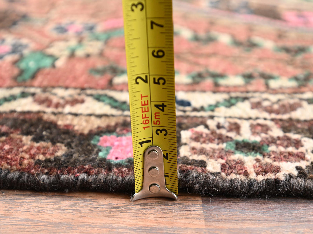 2'6" x 9'11" Vintage Hand Knotted Brown Wool Runner Oriental Rug - MOA1022606