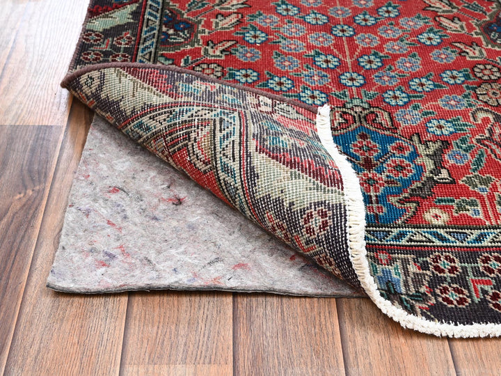 2'3" x 15'0" Vintage Hand Knotted Red Wool Runner Oriental Rug - MOA1022615