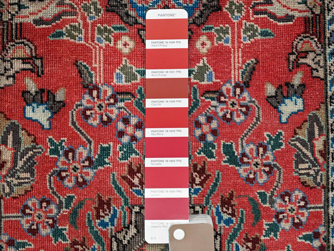 2'3" x 15'0" Vintage Hand Knotted Red Wool Runner Oriental Rug - MOA1022615