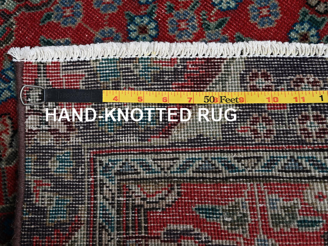 2'3" x 15'0" Vintage Hand Knotted Red Wool Runner Oriental Rug - MOA1022615