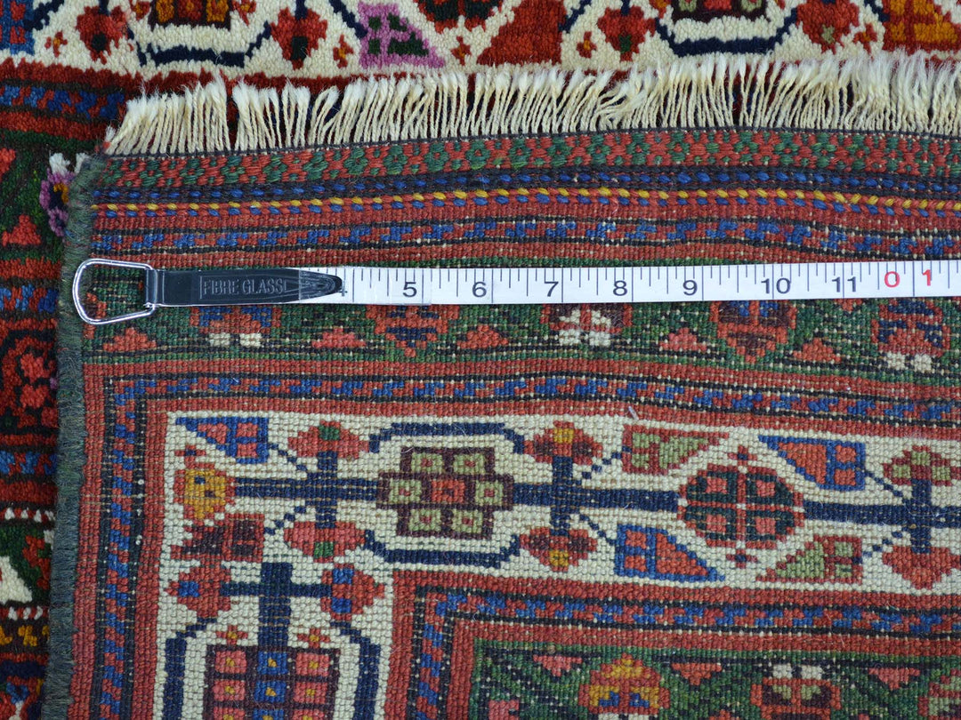 3'2" x 13'10" Vintage Hand Knotted Blue Wool Runner Oriental Rug - MOA10226171