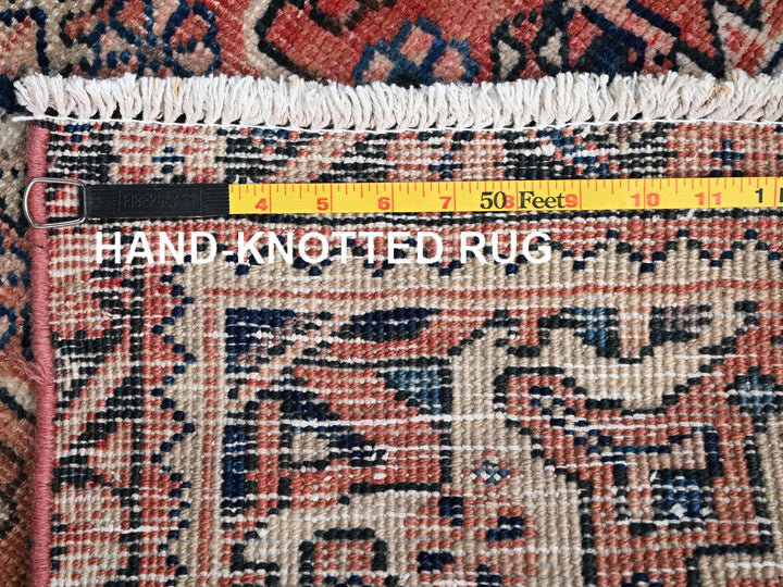 2'2" x 6'11" Vintage Hand Knotted Pink Wool Runner Oriental Rug - MOA1022619