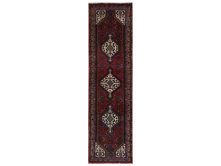 2'5" x 9'5" Vintage Hand Knotted Red Wool Runner Oriental Rug - MOA1022622
