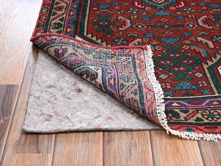 2'5" x 9'5" Vintage Hand Knotted Red Wool Runner Oriental Rug - MOA1022622