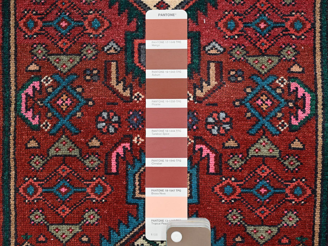 2'5" x 9'5" Vintage Hand Knotted Red Wool Runner Oriental Rug - MOA1022622