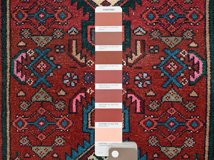 2'5" x 9'5" Vintage Hand Knotted Red Wool Runner Oriental Rug - MOA1022622