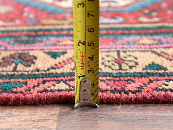 2'5" x 9'5" Vintage Hand Knotted Red Wool Runner Oriental Rug - MOA1022622