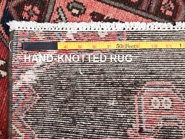 3'0" x 11'6" Vintage Hand Knotted Brown Wool Runner Oriental Rug - MOA1022624