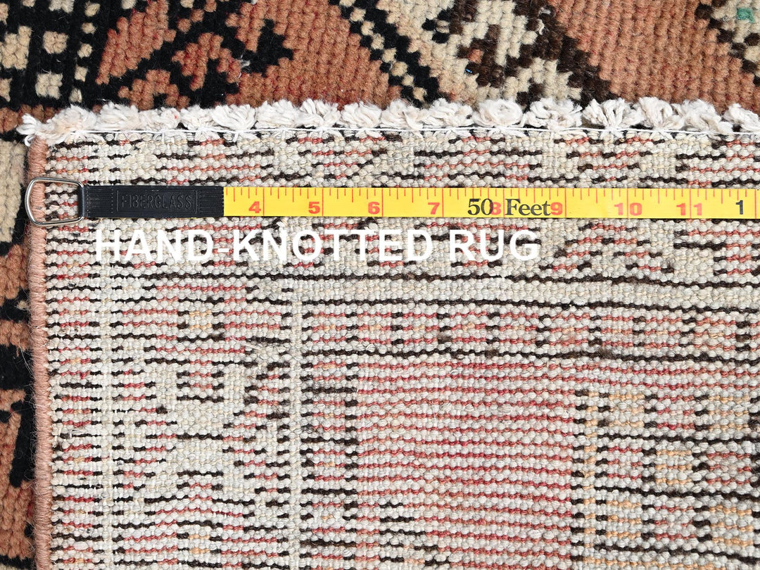 3'9" x 5'9" Vintage Hand Knotted Pink Wool Rectangle Oriental Rug - MOA1022627