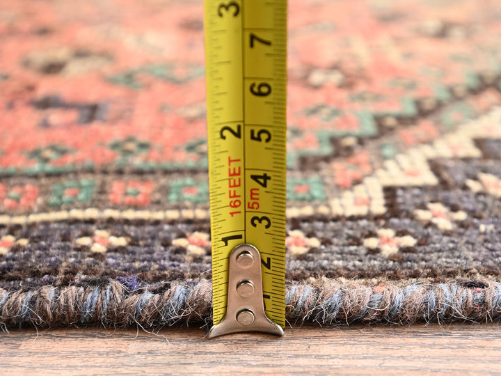 4'11" x 8'6" Vintage Hand Knotted Brown Wool Rectangle Oriental Rug - MOA1022629