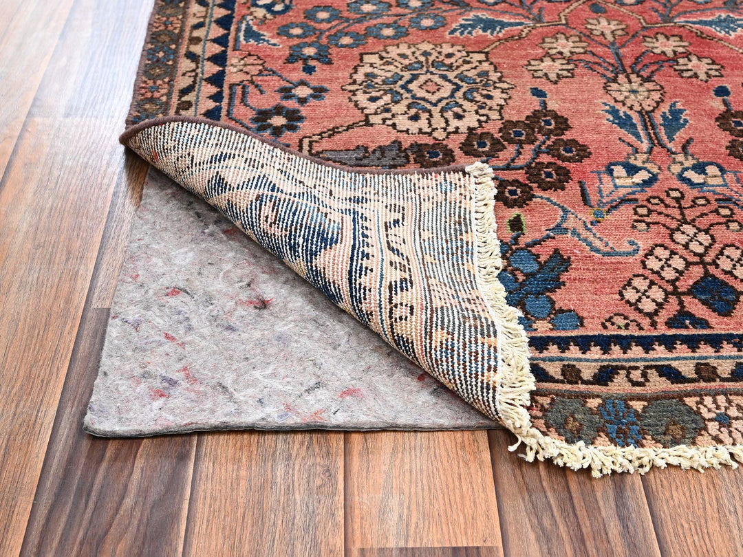 3'2" x 4'9" Vintage Hand Knotted Pink Wool Rectangle Oriental Rug - MOA1022633