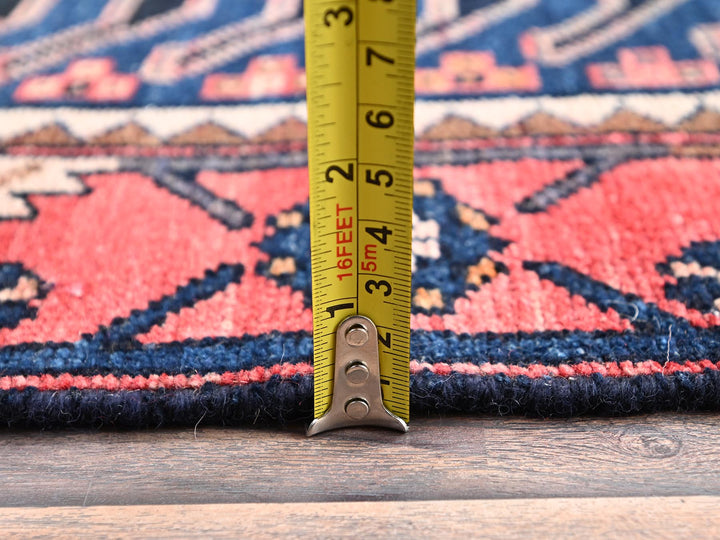 4'3" x 6'2" Vintage Hand Knotted Blue Wool Rectangle Oriental Rug - MOA1022637