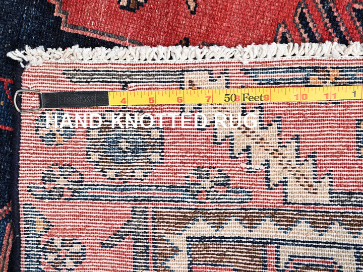 4'3" x 6'2" Vintage Hand Knotted Blue Wool Rectangle Oriental Rug - MOA1022637