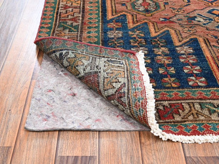 4'4" x 6'11" Vintage Hand Knotted Red Wool Rectangle Oriental Rug - MOA1022639