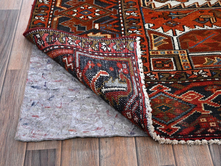 10'0" x 12'0" Vintage Hand Knotted Orange Wool Rectangle Oriental Rug - MOA102263