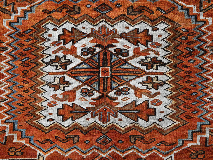 10'0" x 12'0" Vintage Hand Knotted Orange Wool Rectangle Oriental Rug - MOA102263