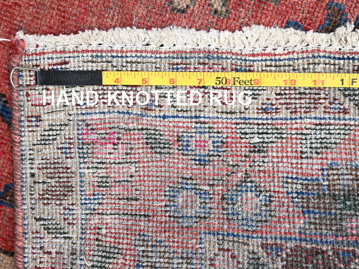 4'11" x 8'8" Vintage Hand Knotted Pink Wool Rectangle Oriental Rug - MOA1022640