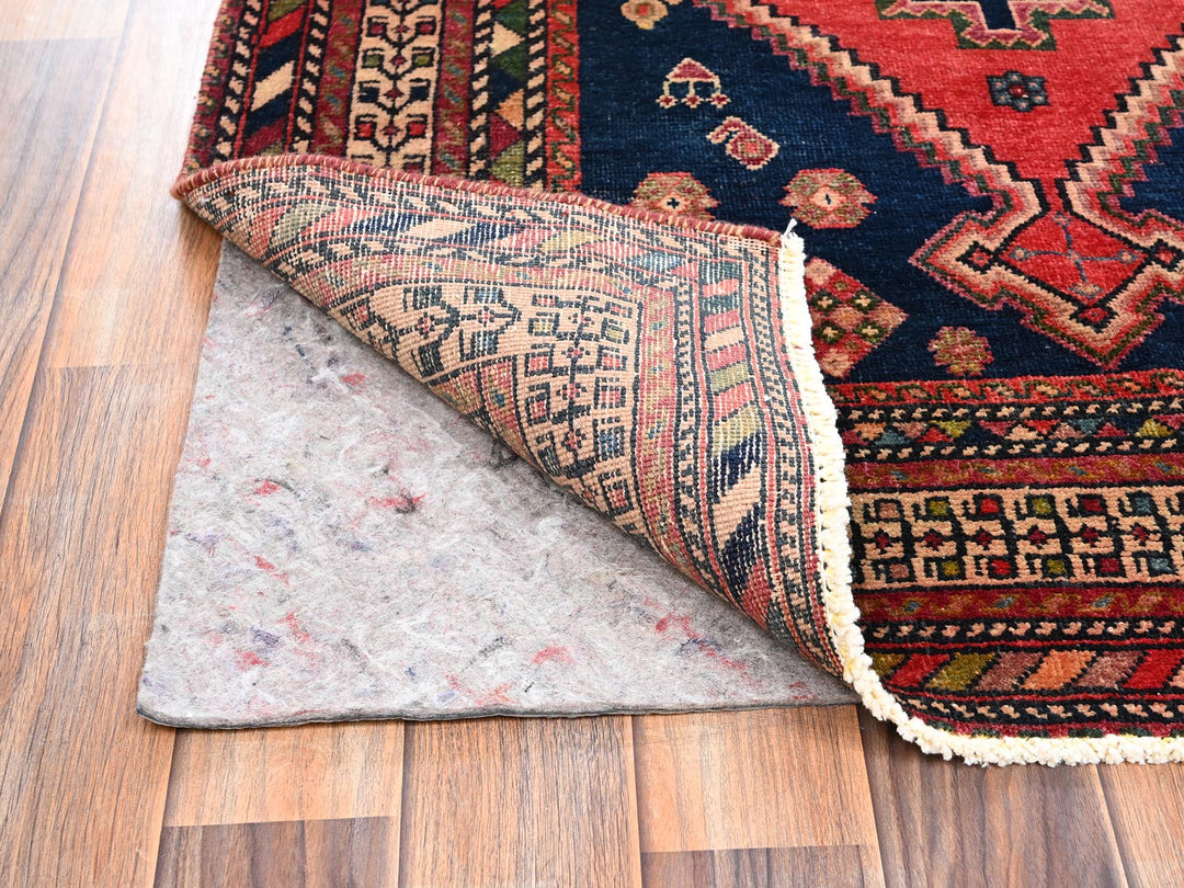 5'10" x 7'11" Vintage Hand Knotted Red Wool Rectangle Oriental Rug - MOA1022641