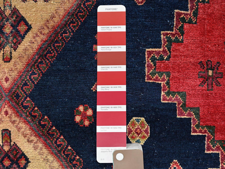 5'10" x 7'11" Vintage Hand Knotted Red Wool Rectangle Oriental Rug - MOA1022641