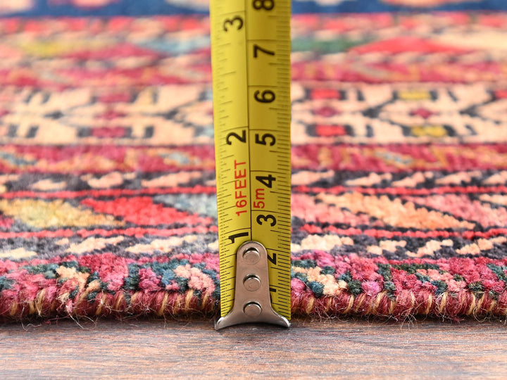 5'10" x 7'11" Vintage Hand Knotted Red Wool Rectangle Oriental Rug - MOA1022641