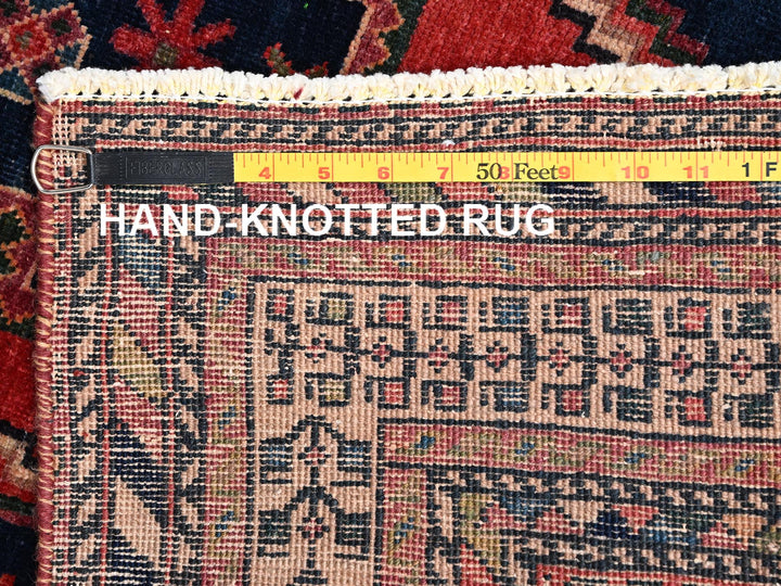 5'10" x 7'11" Vintage Hand Knotted Red Wool Rectangle Oriental Rug - MOA1022641