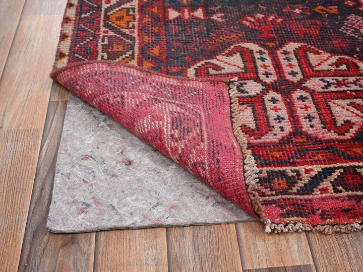 6'11" x 9'7" Vintage Hand Knotted Red Wool Rectangle Oriental Rug - MOA1022642