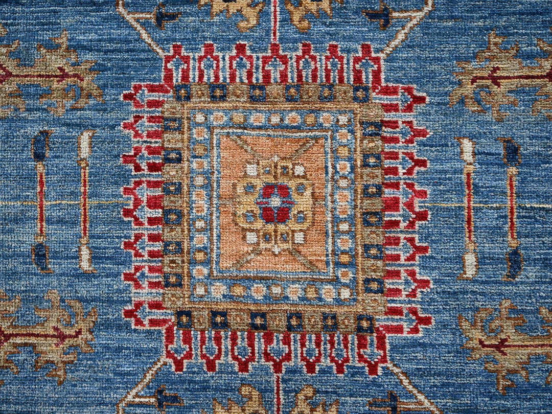 8'10" x 12'0" New Hand Knotted Blue Wool Rectangle Oriental Rug - MOA1022646