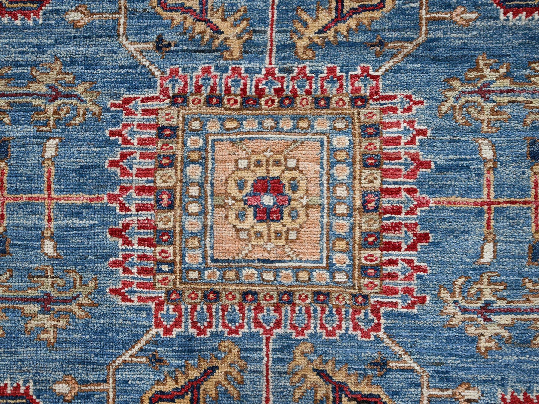 8'3" x 9'9" New Hand Knotted Blue Wool Rectangle Oriental Rug - MOA1022648