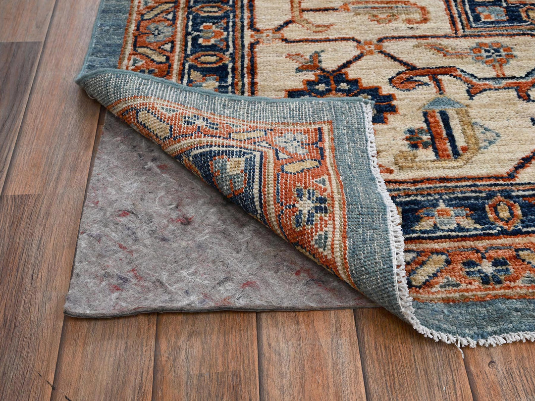 10'0" x 13'7" New Hand Knotted Blue Wool Rectangle Oriental Rug - MOA1022651