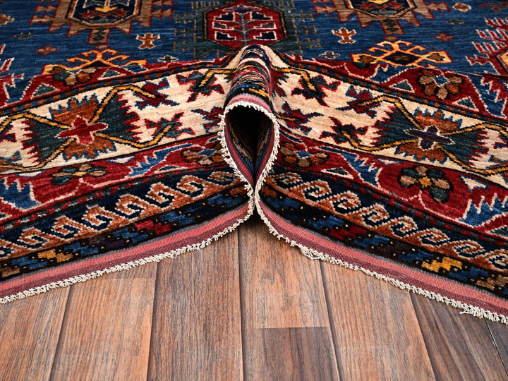 10'0" x 10'1" New Hand Knotted Blue Wool Square Oriental Rug - MOA1022659