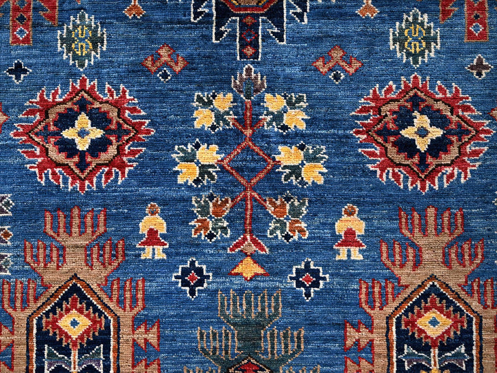 10'0" x 10'1" New Hand Knotted Blue Wool Square Oriental Rug - MOA1022659