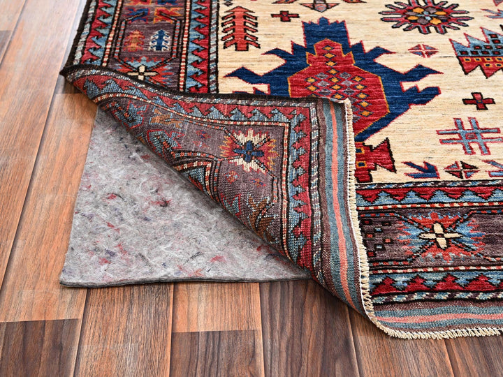 5'2" x 6'4" New Hand Knotted Ivory Wool Rectangle Oriental Rug - MOA1022663